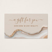 Elégante Parties scintillant Or Marbre Agate Salon (Devant)