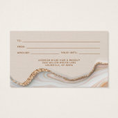 Elégante Parties scintillant Or Marbre Agate Salon (Dos)