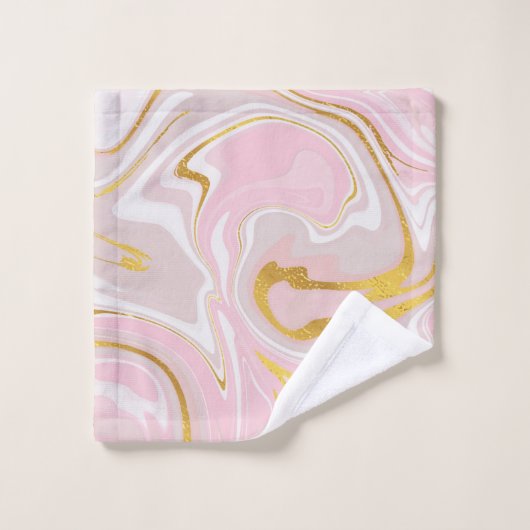 Elégante Parties scintillant Or    MarbreModerne   (Gant de toilette)