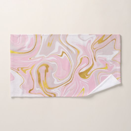 Elégante Parties scintillant Or    MarbreModerne   (Serviette à main)