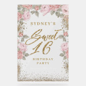 Elégante Parties scintillant or Peony Floral Sweet (Recto)