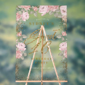 Elégante Parties scintillant or Peony Floral Sweet (Neutre)