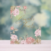 Elégante Parties scintillant Or Peony Florals Swee (Neutre)