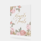 Elégante Parties scintillant Or Peony Florals Swee (Angle)