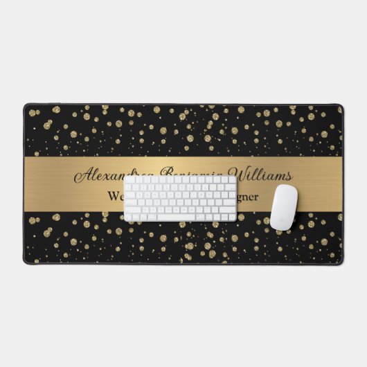 Élégante Parties scintillant or Sparkle noir éléga (Clavier et souris)