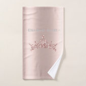 Elégante parties scintillant rose dorée, royale (Serviette à main)