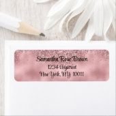 Élégante Parties scintillant rose et étiquette de  (En situation)