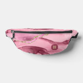 Elégante Parties scintillant rose or Agate Marbre (Poser)