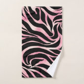 Elégante Parties scintillant Rose or Zebra Black P (Serviette à main)