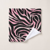 Elégante Parties scintillant Rose or Zebra Black P (Gant de toilette)