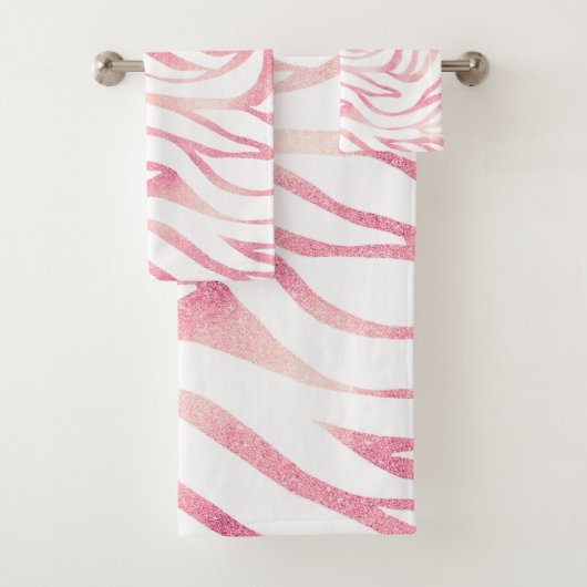 Elégante Parties scintillant Rose or Zebra White P (En situation)