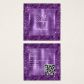 Elégante Parties scintillant violette et Métal bro (Devant & derrière)