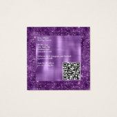 Elégante Parties scintillant violette et Métal bro (Dos)