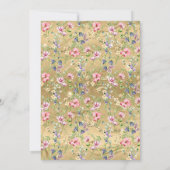 Elegante Pasen Brunch Party Bloemen Aankondiging (Achterkant)