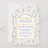 Elegante Pasen Brunch Uitnodiging (Voorkant)