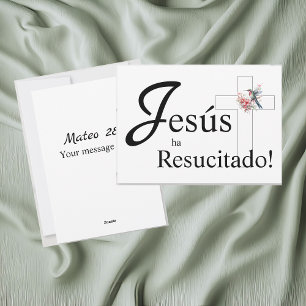 Elegante Pasen "Jesús ha resucitado" Spaans Feestdagenkaart