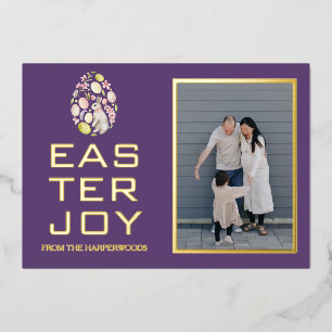 Elegante Pasen Zegeningen Paaseieren Familiefoto Folie Feestdagenkaart