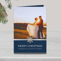 Elegante Passen getrouwd Merry Christmas Gevouwen