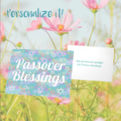 Elégante Passover Bénédictions Foil Carte de vacan