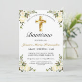 Elegante Pastel Bautizo Amarillo Bebé Kaart (Staand voorkant)