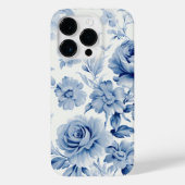 Elegante Pastel Blauwe Waterverf Rozen Case-Mate iPhone Case (Achterkant)