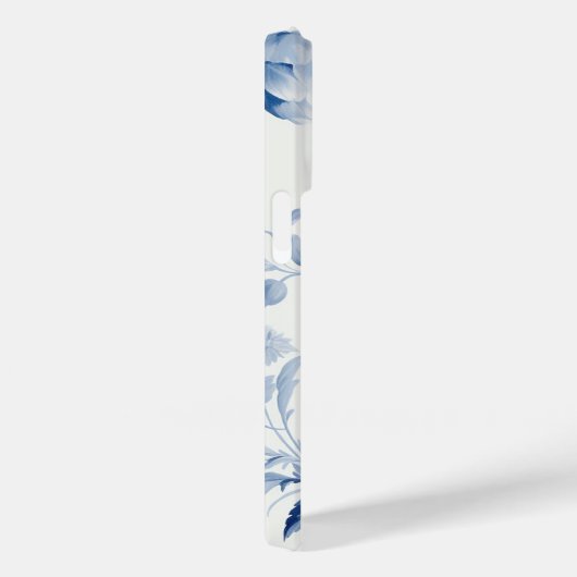 Elegante Pastel Blauwe Waterverf Rozen Case-Mate iPhone Case (Achterkant / Rechts)