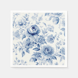 Elegante Pastel Blauwe Waterverfrozen Servet
