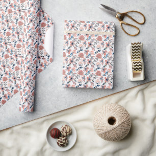 Elegante Pastel Bloemen Cadeaupapier