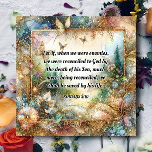 Elegante pastel bloemenschrift Waterverf Pasen Feestdagenkaart