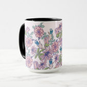 Elegante pastel bloementuin mok (Voorkant links)