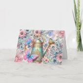 Elegante pastel bloemenvlinders Note Kaart (Achterkant)