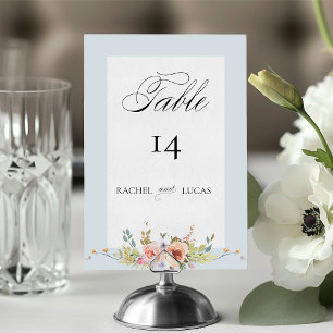 Elegante Pastel Boho Bloem Calligrafie Kaart