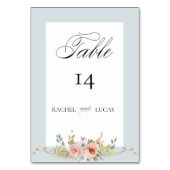 Elegante Pastel Boho Bloem Calligrafie Kaart (Voorkant)