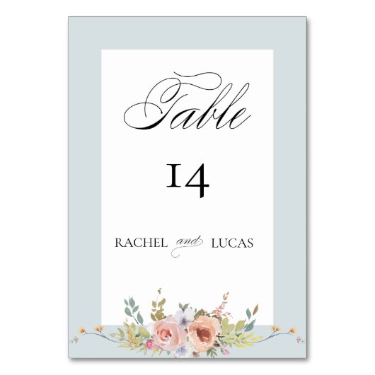 Elegante Pastel Boho Bloem Calligrafie Kaart (Voorkant)