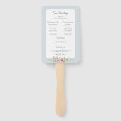 Elegante pastel Boho bloemkalligrafie Handwaaier (Achterkant)