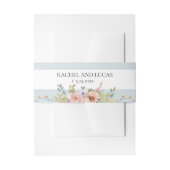 Elegante Pastel Boho Waterverf Bloemen Uitnodigingen Wikkel (Voorkant Voorbeeld)