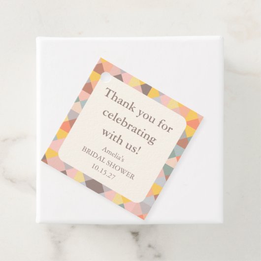 Elegante Pastel Bruidsbruiloft Dank Je Bedankjes Labels (In situ)