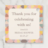 Elegante Pastel Bruiloftsfeest Bedankjes Labels (Achterkant)