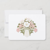 Elégante Pastel Floral Wedding Carte RSVP (Dos)