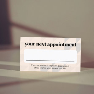 Elegante Pastel Geometrische Kledersalon Met Vette Afsprakenkaartje