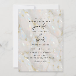 Elegante Pastel Iridiscerende Glitterende Opal Ste Kaart