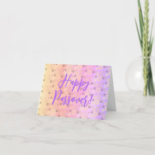 Elegante Pastel Joods Pascha Star of David Kaart