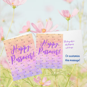 Elegante Pastel Joods Pascha Star of David Kaart