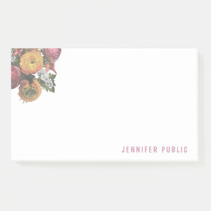 Elegante Pastel Kleuren Waterverf Rozen Sjabloon Post-it® Notes