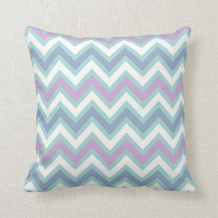 Elegante pastel kleurrijke retro chevron patroon kussen