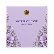 Elegante Pastel Lavendel Bloemenkraagkaart