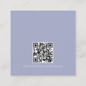 Elegante pastel lente bloem QR bruiloft details Informatiekaartje (Achterkant)