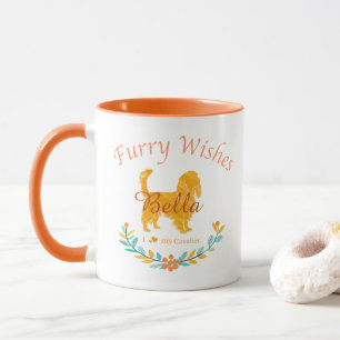 Elegante Pastel Oranje Cavalier Op maat gemaakte Mok