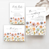 Elegante Pastel Roze Boho Wildflower bruiloft