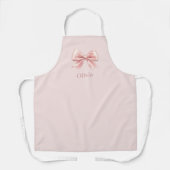 Elegante Pastel Roze Boog & Naam Gepersonaliseerd  Schort (Voorkant)